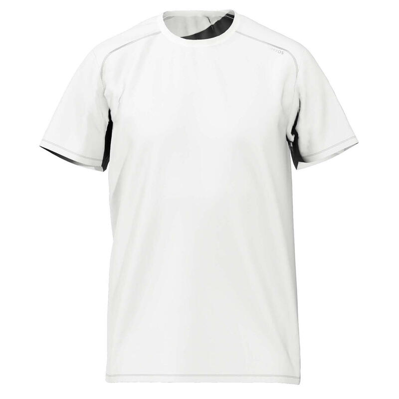 T-shirt de fitness essentiel respirant col rond homme - blanc uni