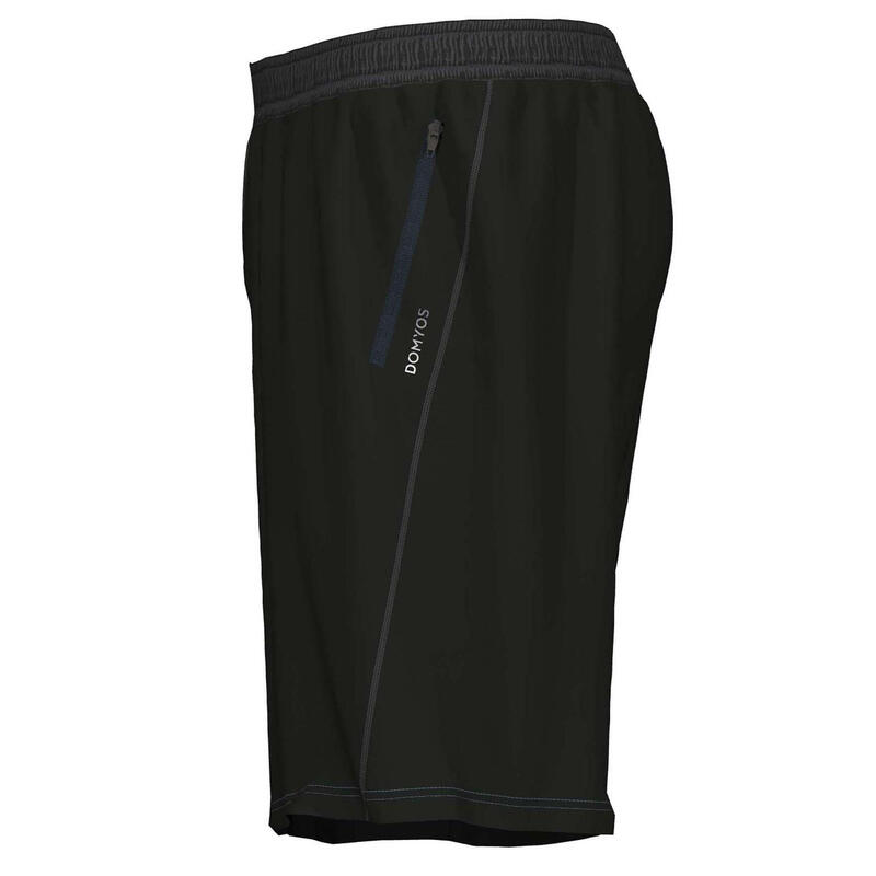 Men's Eco-Friendly Fitness Cardio Training Shorts 120 - Black