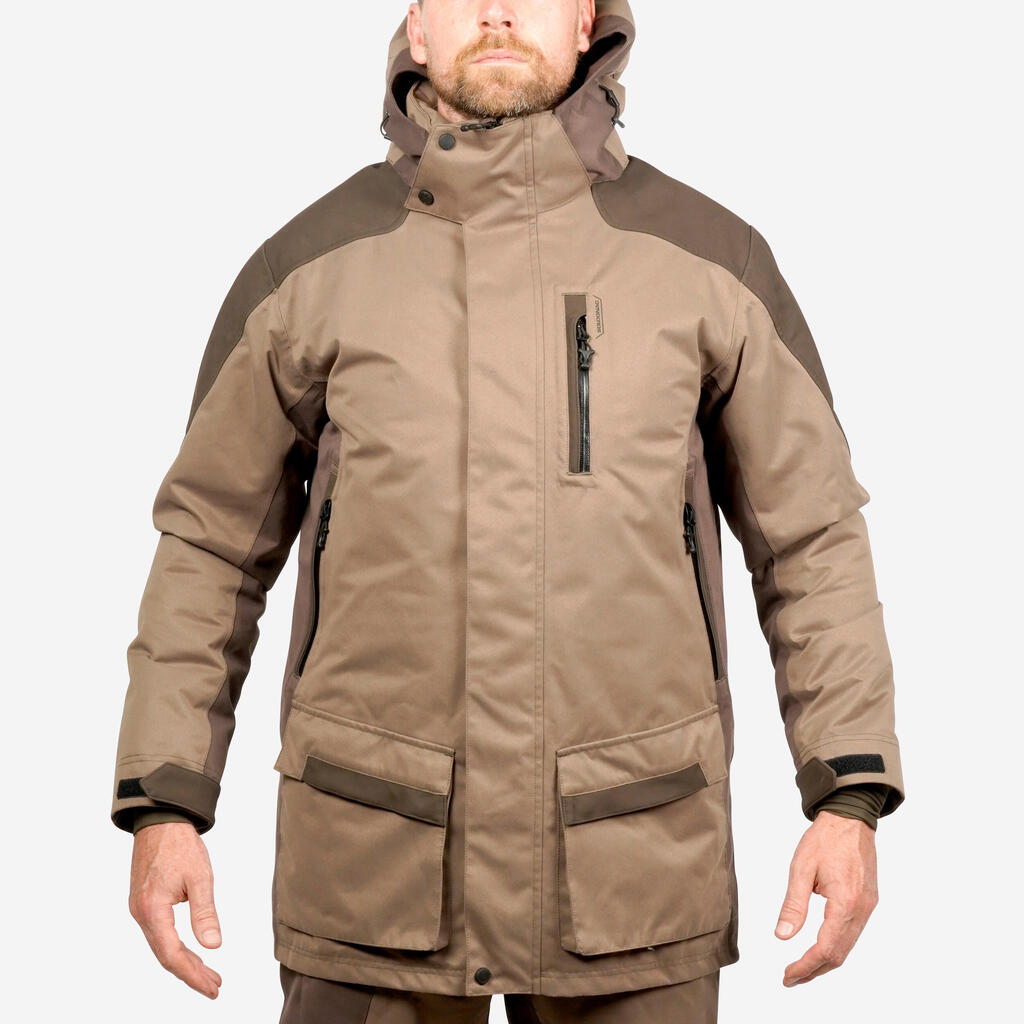 WARM SILENT WATERPROOF HUNTING JACKET 520 - BROWN