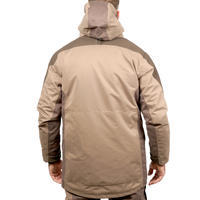 Braon topla, tiha i vodootporna jakna za lov 520