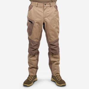 Pantalón De Caza HOmbre Solognac 520 Marrón Impermeable Cálido Silencioso