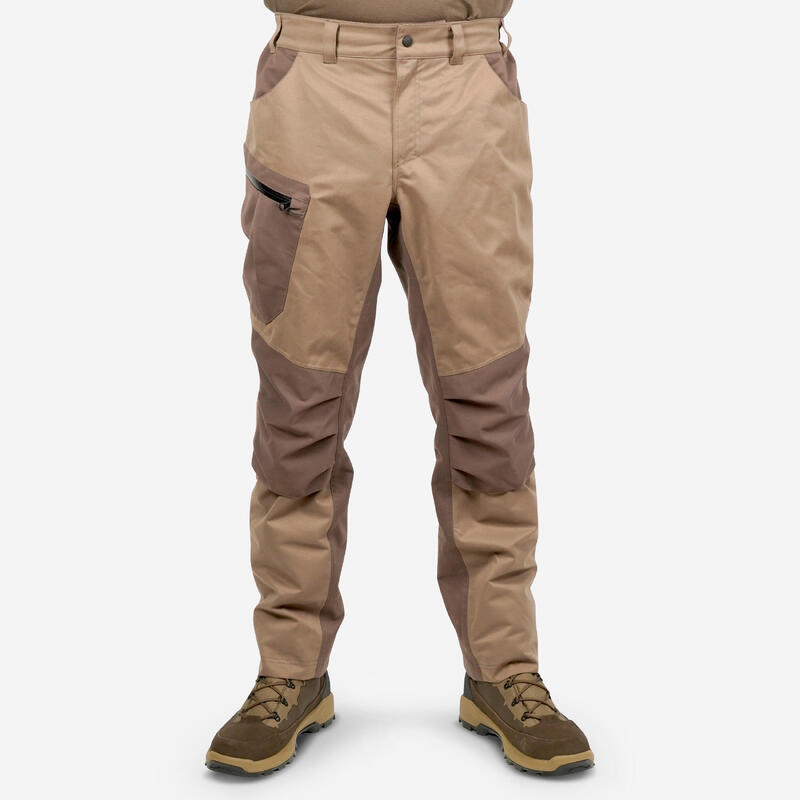 Pantalón De Caza HOmbre Solognac 520 Marrón Impermeable Cálido Silencioso