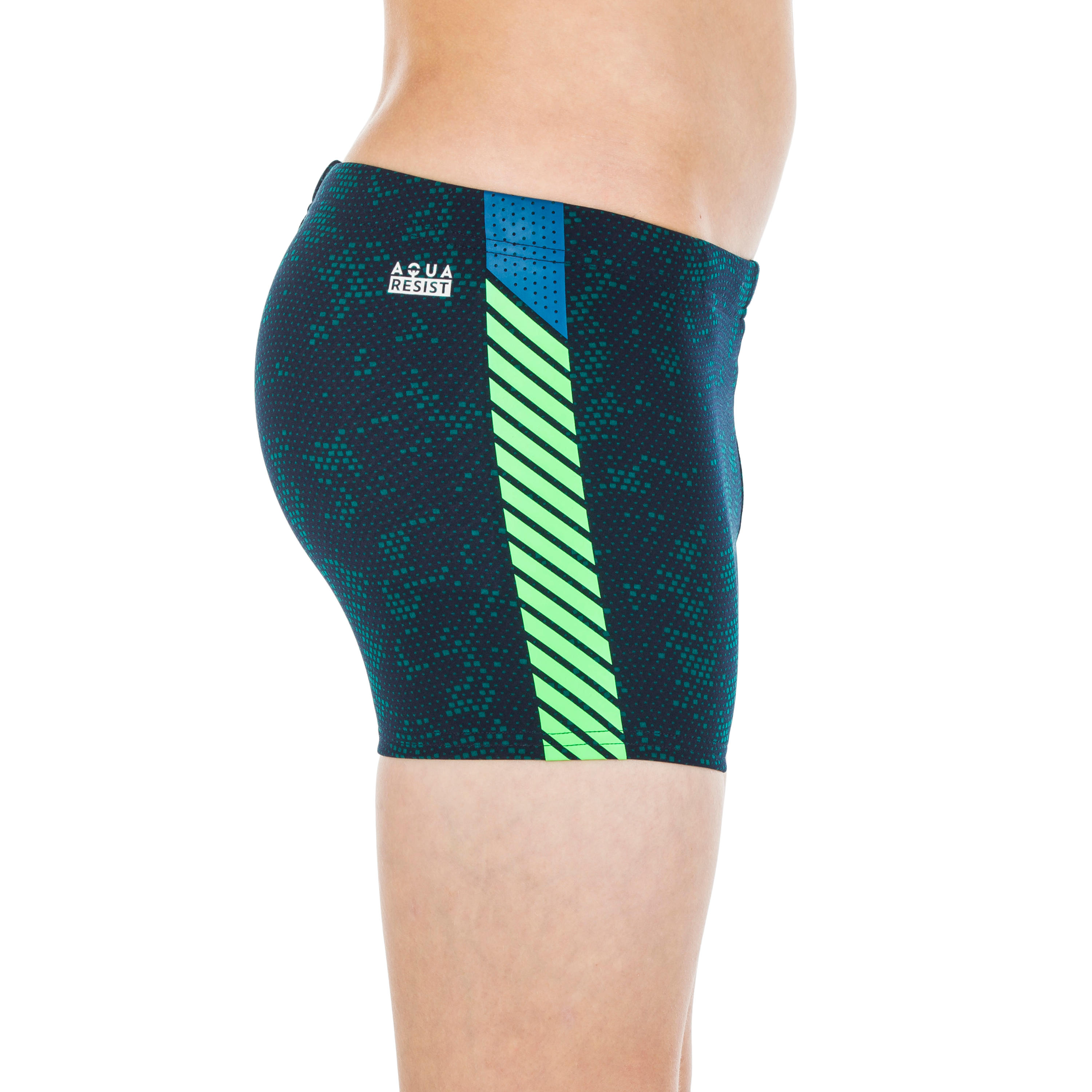 DECATHLON Costume boxer bambino FITBIT blu-verde