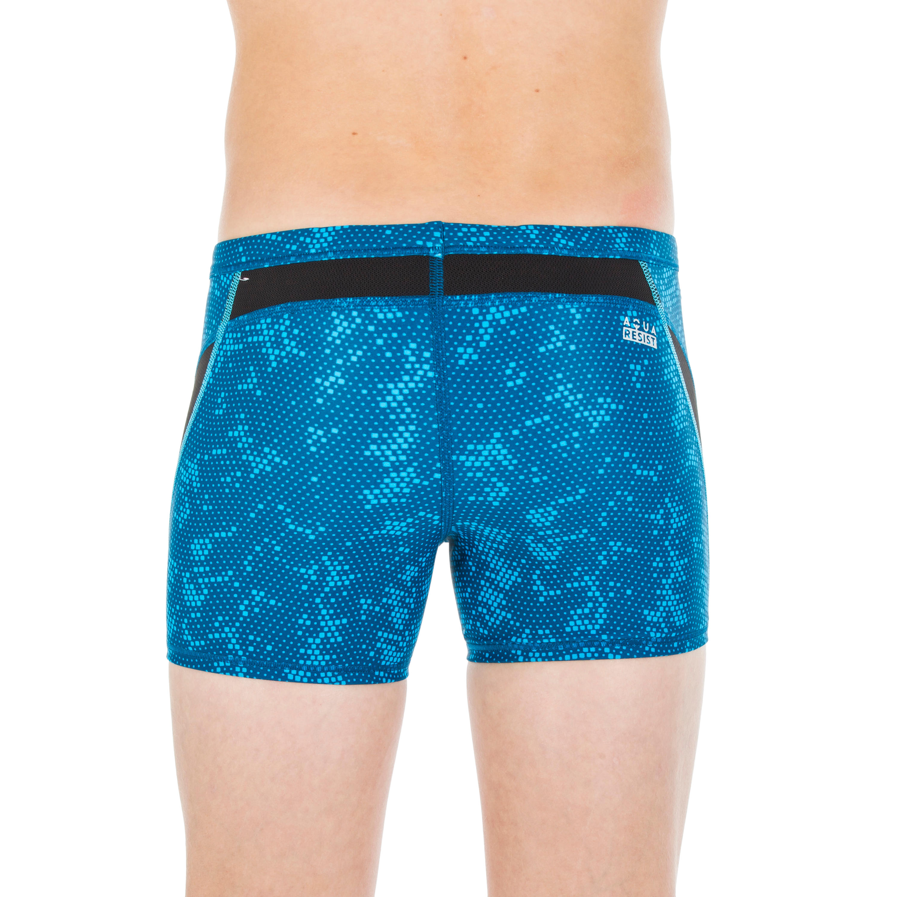 BOY'S STAB SWIMMING BOXER SHORTS - ALL JON BLUE BLACK 3/7