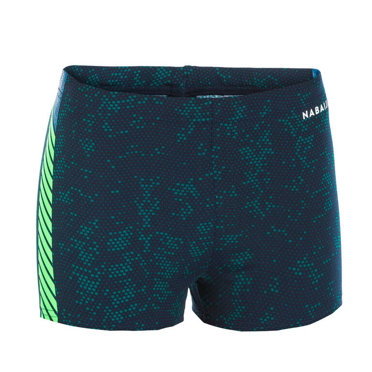 Boys’ Swimming Trunks Fitib Navy Blue / Neon Green