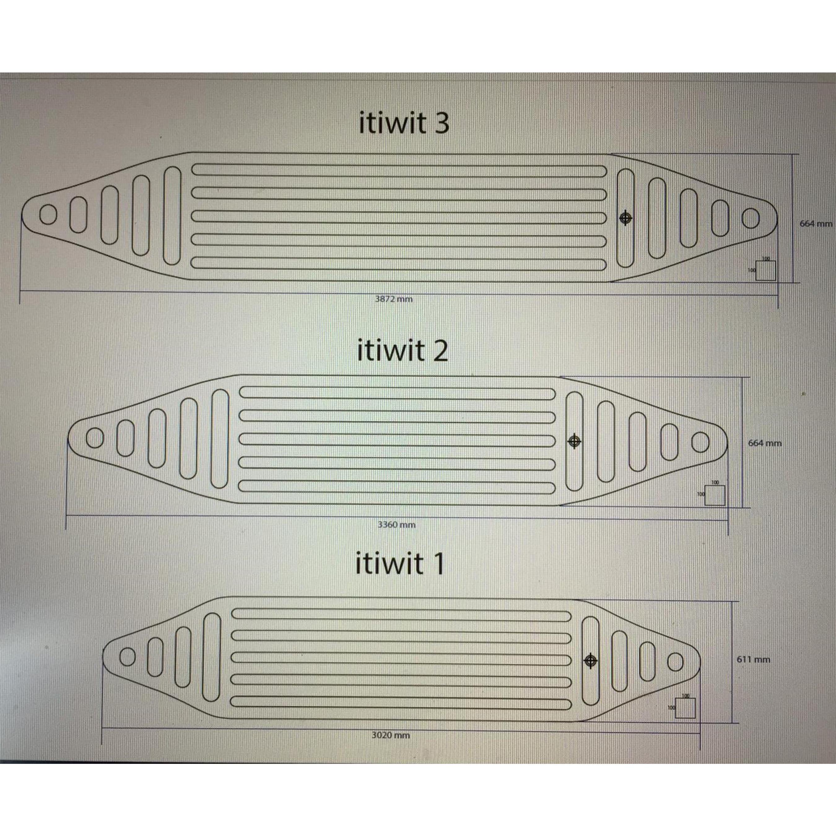 Plancher de rechange pour kayak ITIWIT 1 2/3