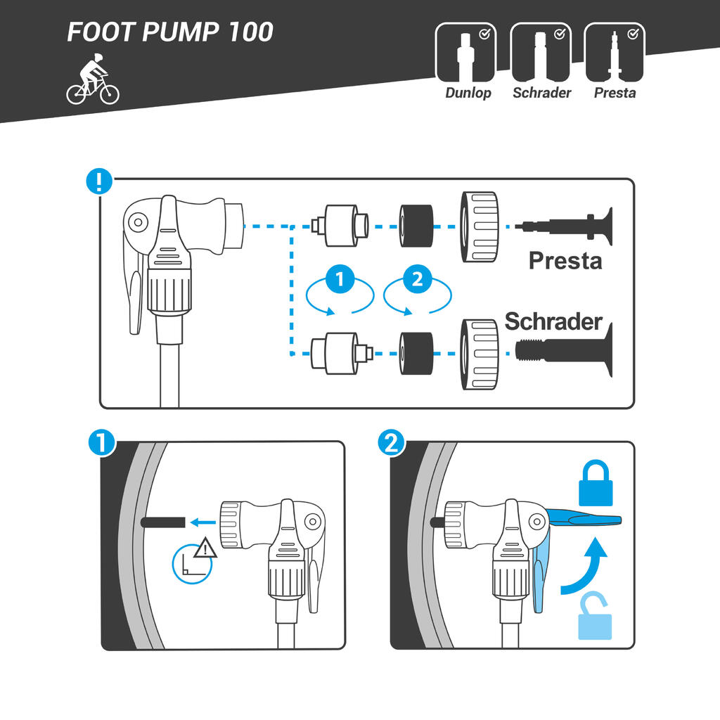 Fahrradpumpe Standpumpe 100