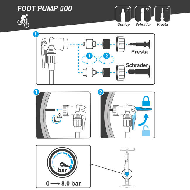 decathlon mtb pump 500