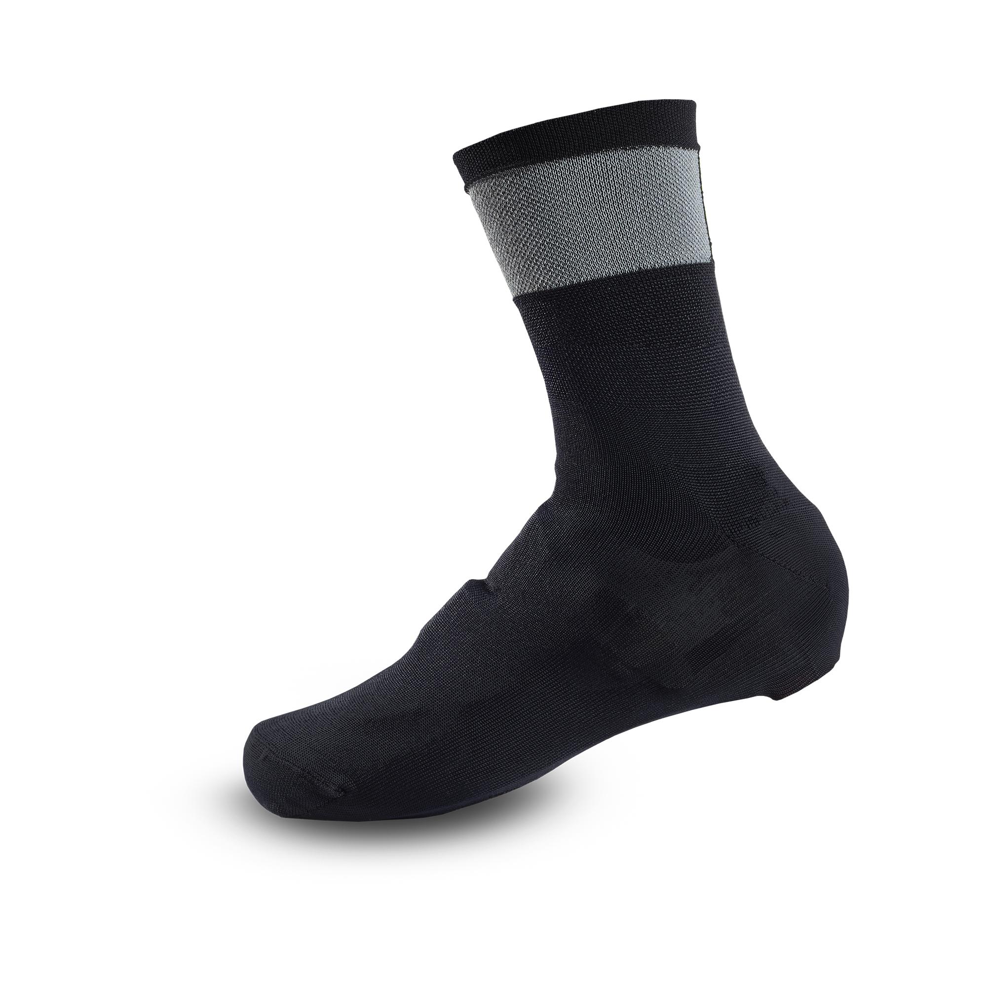 Knitted Cycling Overshoes - Black 7/8