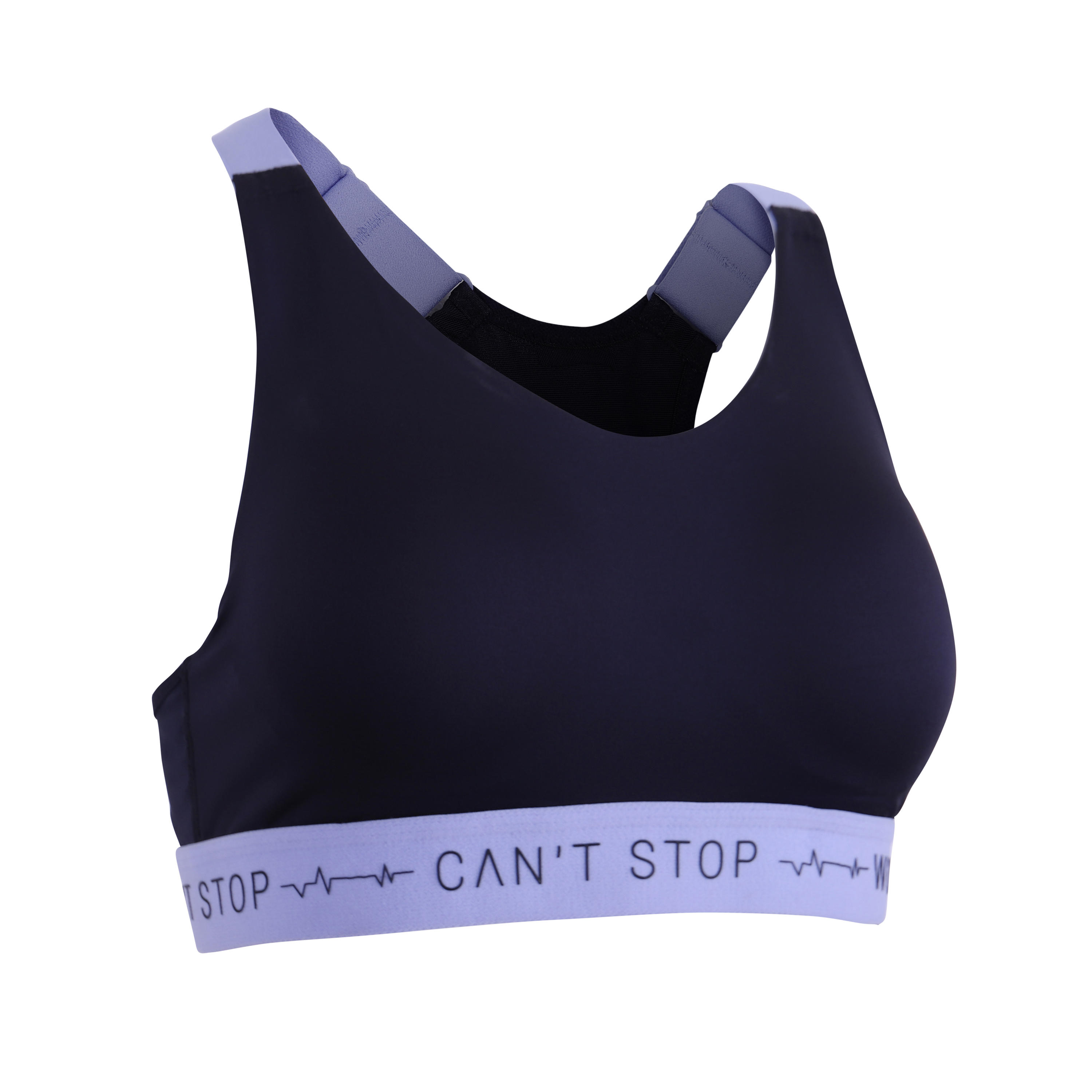 Women's High Support Adjustable Sports Bra with Cups - DECATHLON