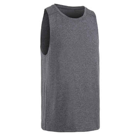 Men's Breathable Crew Neck Essential Collection Fitness Tank Top - Grey