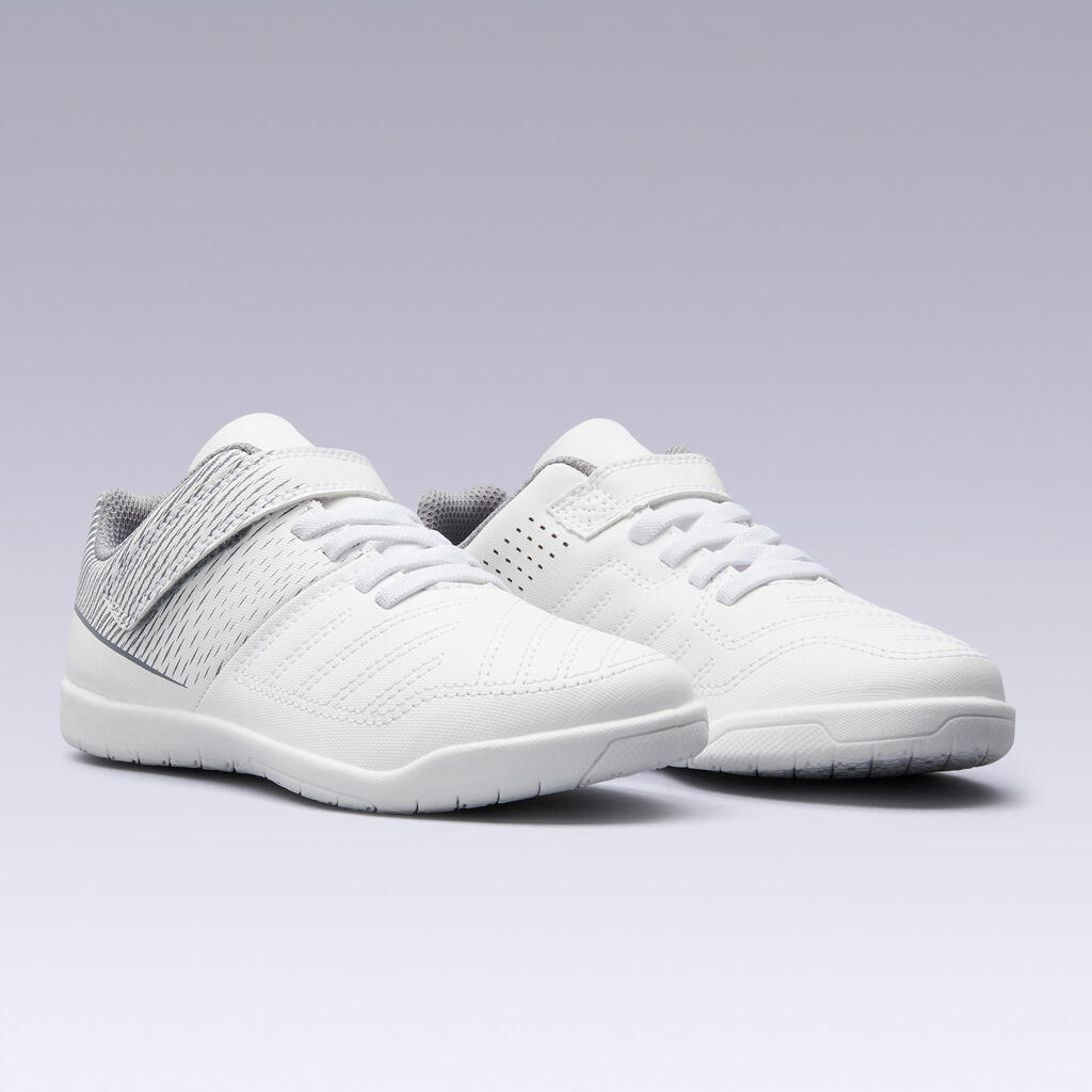 Kids' Futsal Trainers 100 - Ice White