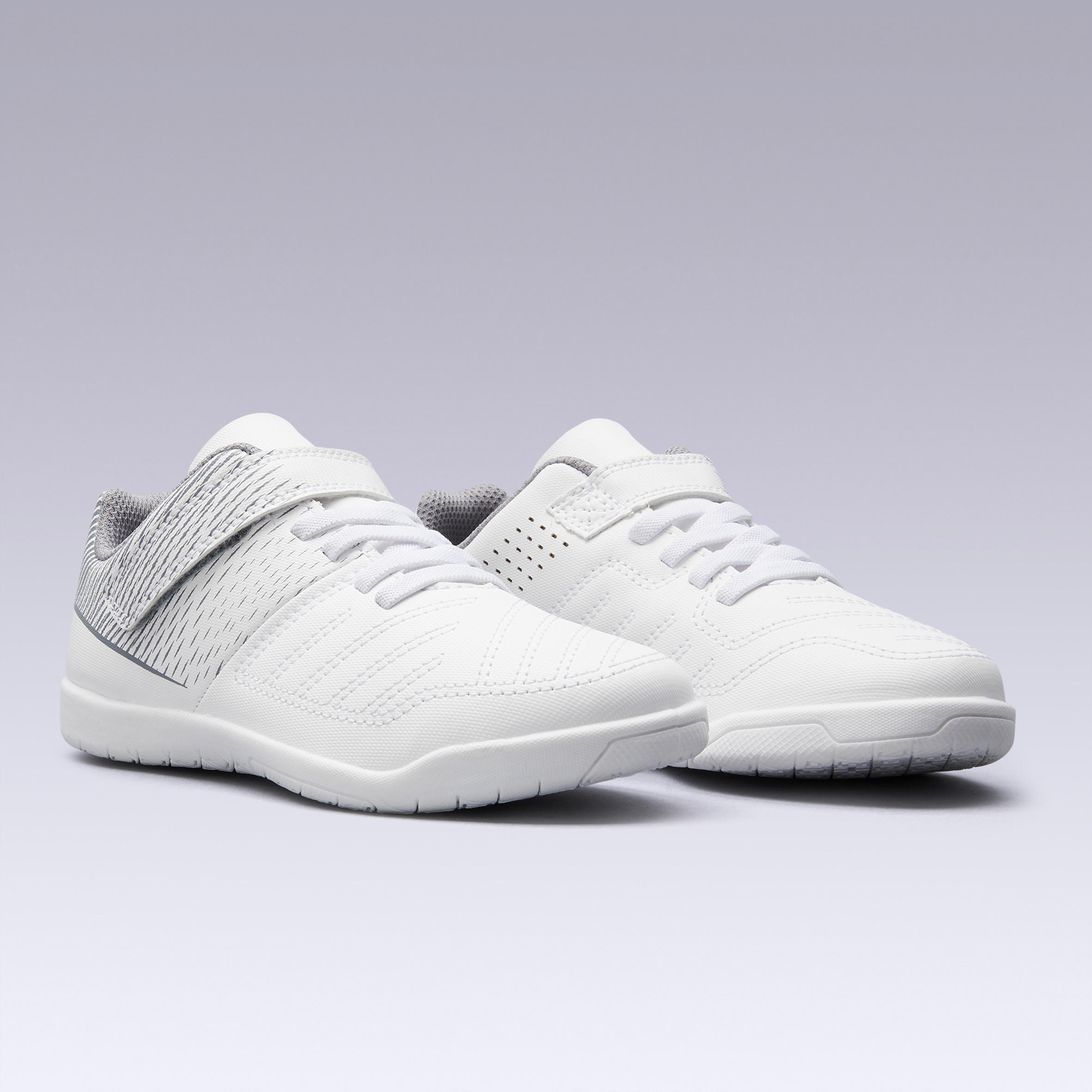 Kids' Futsal Trainers 100 - Ice White 5/7