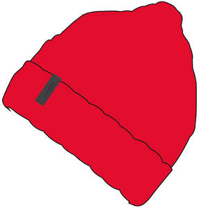ADULT SKI HAT - FISHERMAN - BRIGHT RED
