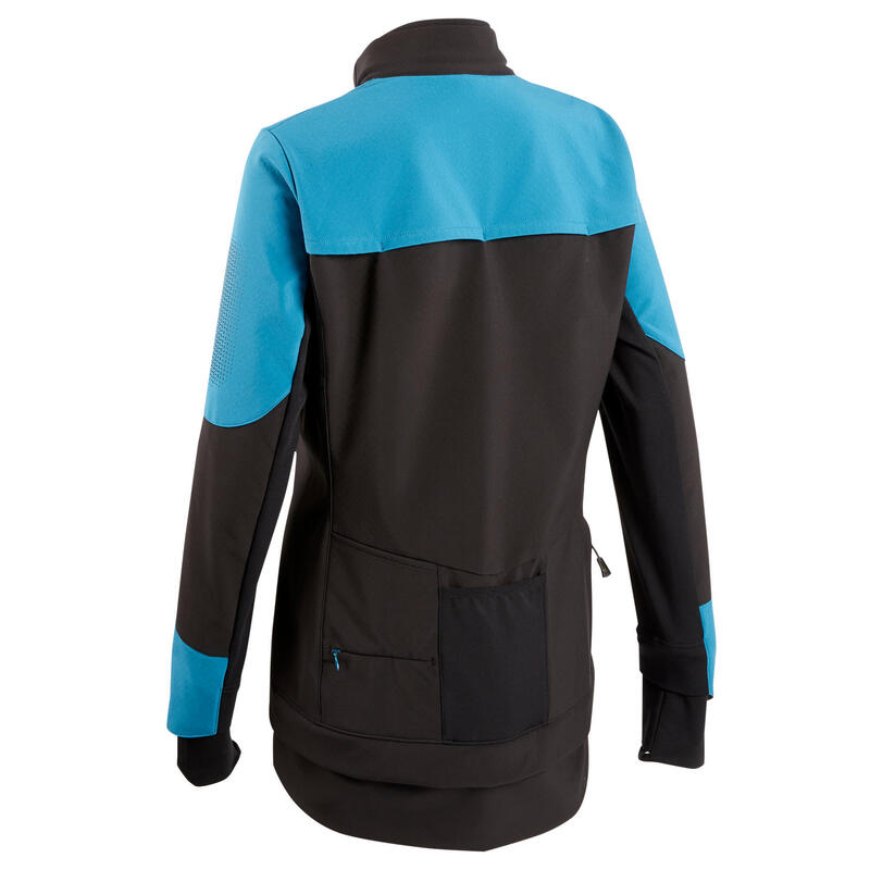 VESTE HIVER VTT FEMME TURQUOISE NOIR