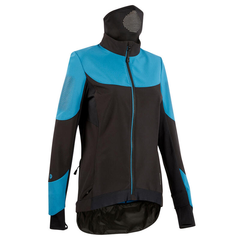 VESTE HIVER VTT FEMME TURQUOISE NOIR