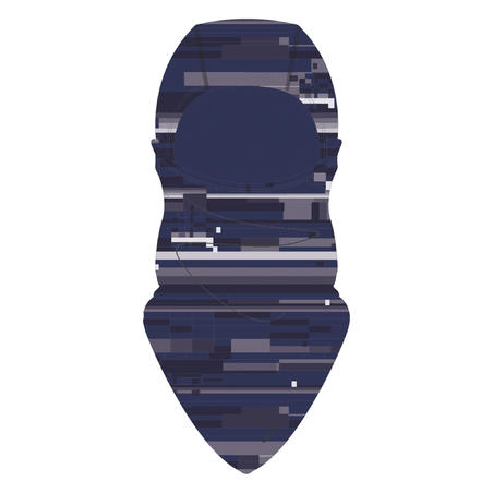 Балаклава дитяча для лижного спорту синя у смужку