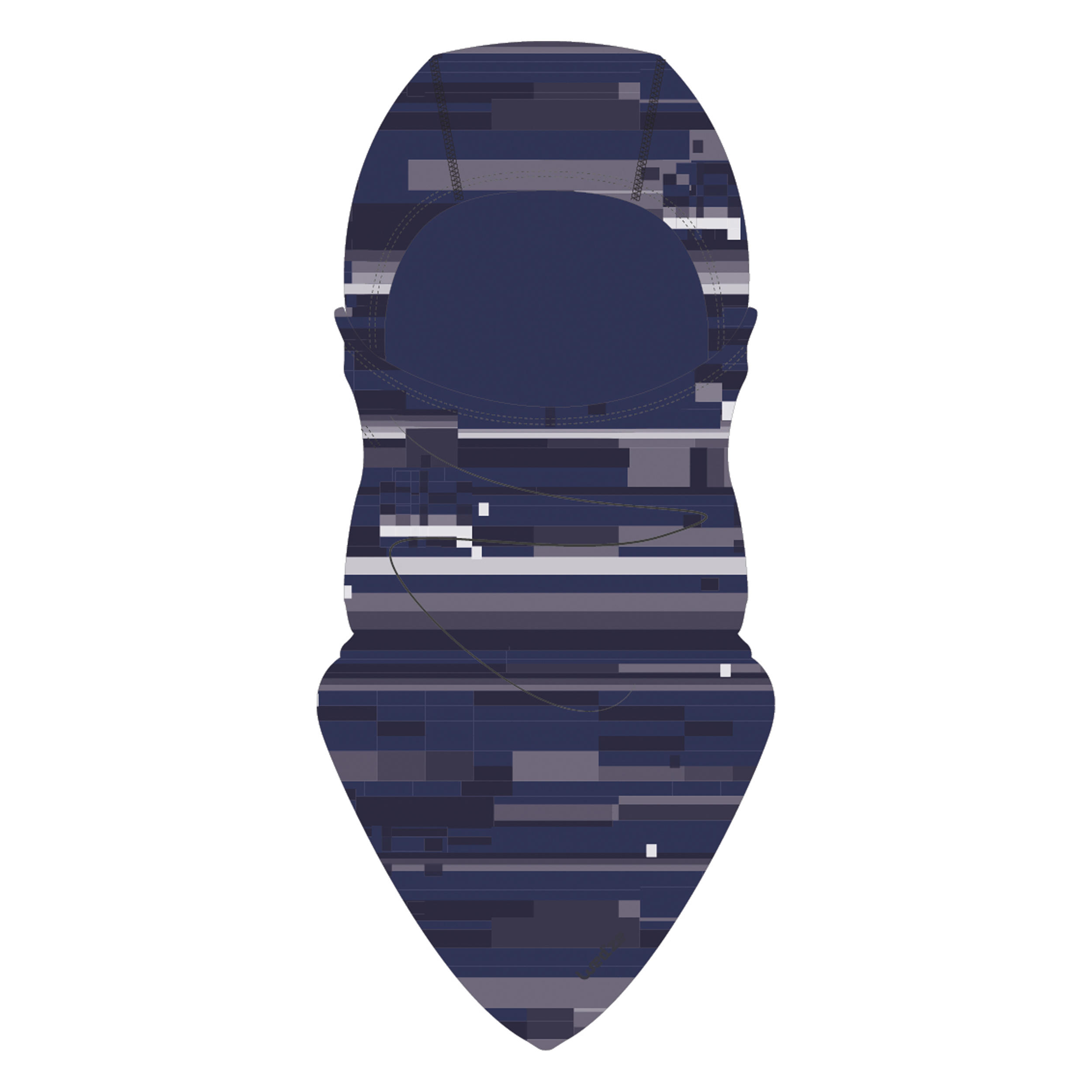 KIDS' SKI HOOD - NINJA - BLUE STRIPES 7/7