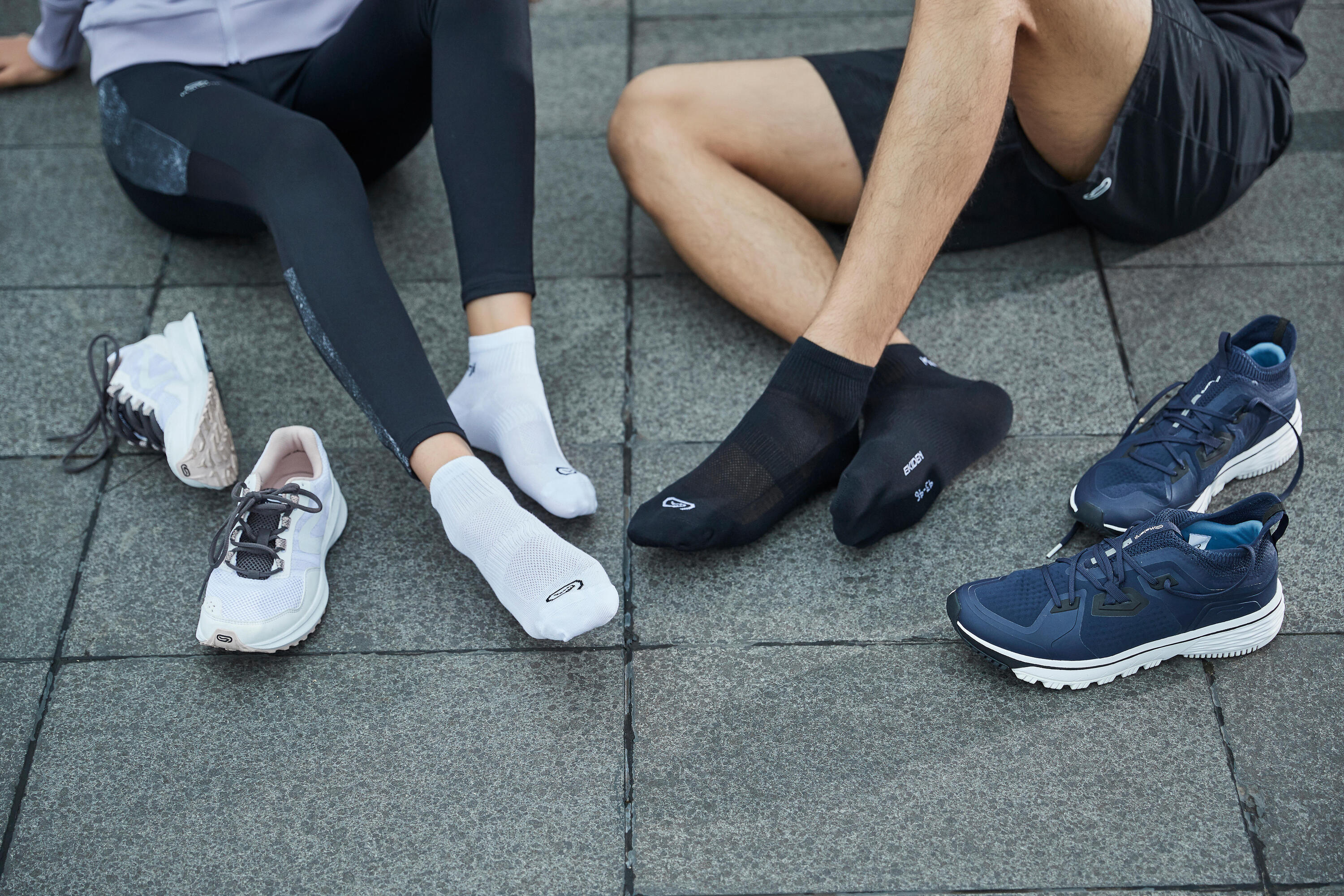 PACK 2 PARES CALCETINES RUNNING MEDIA CAÑA BLANCO 10/11