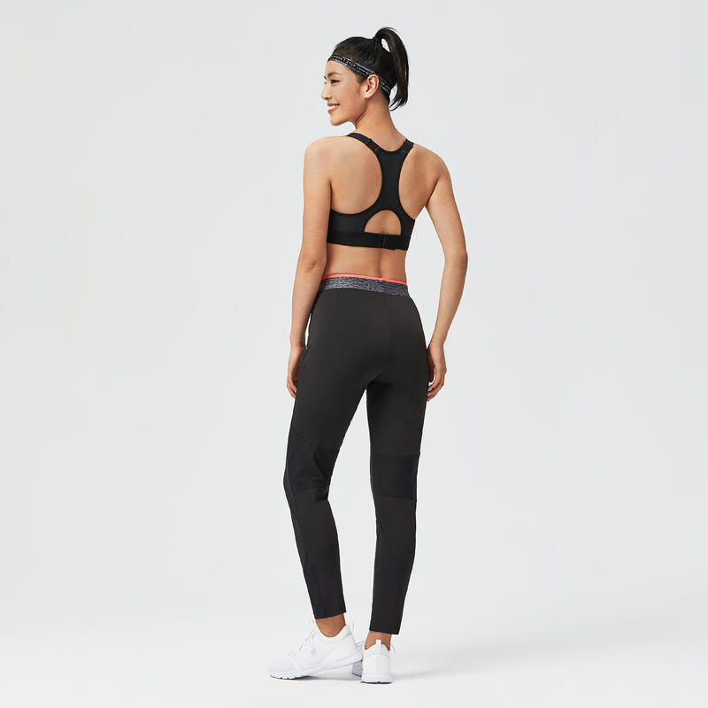 Sujetador top deportivo fitness alto impacto 900 Mujer Domyos negro