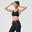 Sujetador top deportivo fitness alto impacto 900 Mujer Domyos negro