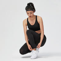 Brassiere-top fitness cardio-training mujer negro 900