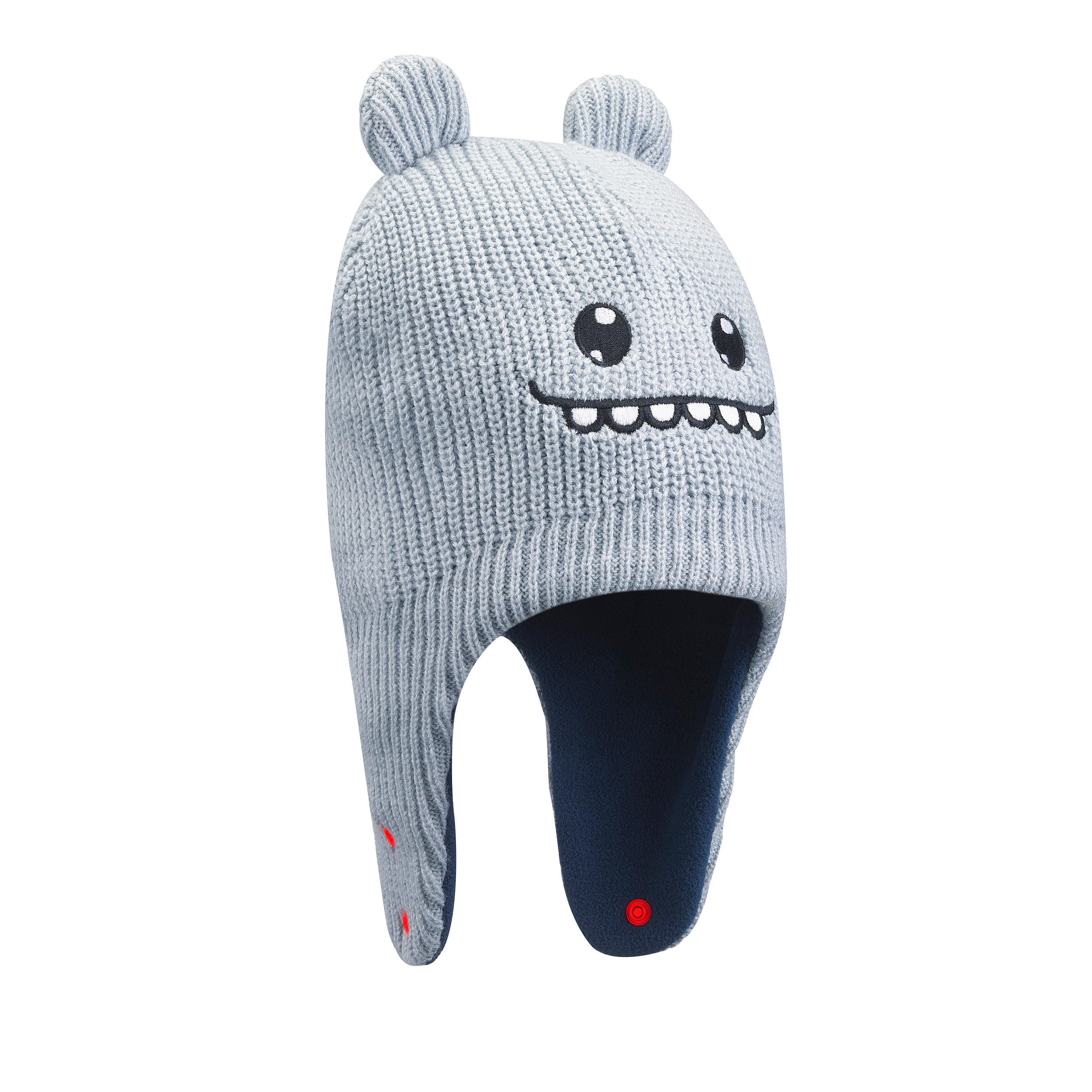 Baby Ski/Sledge Hat - WARM Grey and Blue