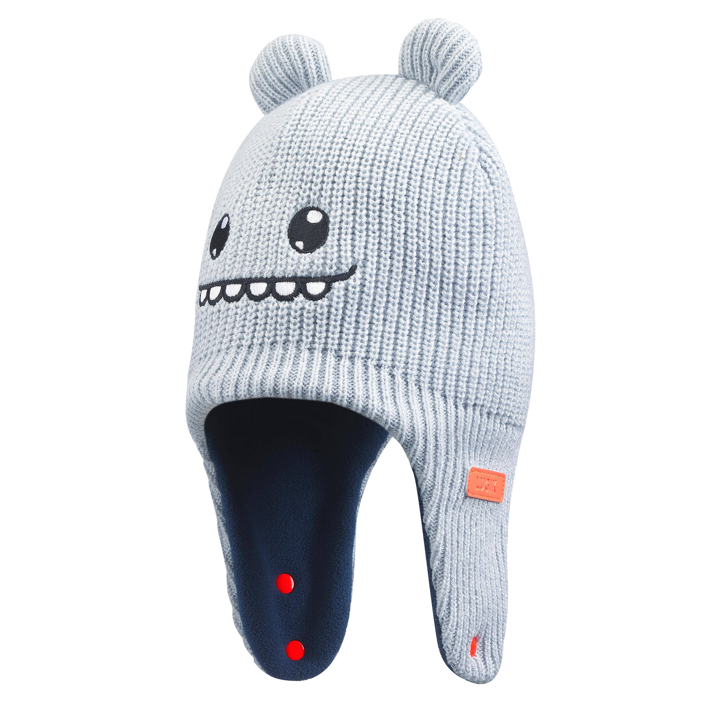 Baby Ski/Sledge Hat - WARM Grey and Blue -  5