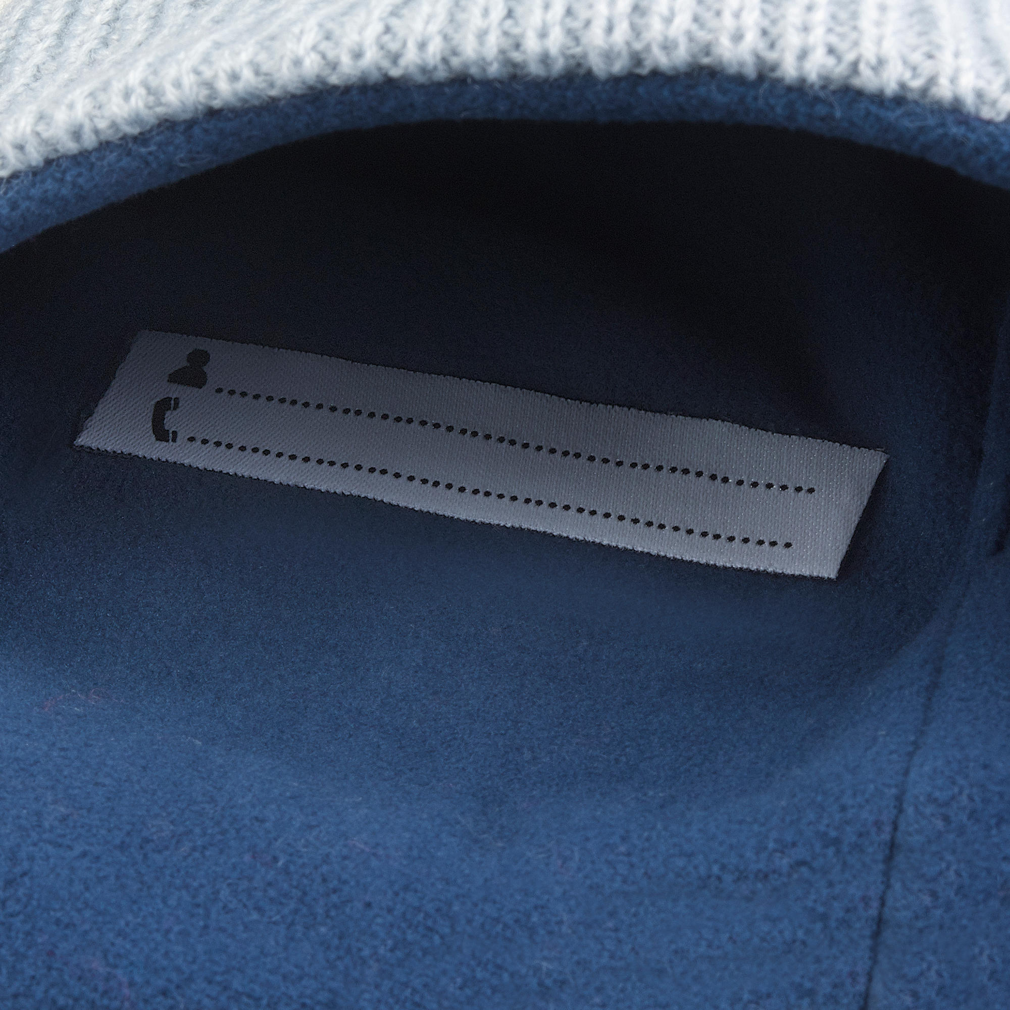 Baby Ski/Sledge Hat - WARM Grey and Blue 10/10