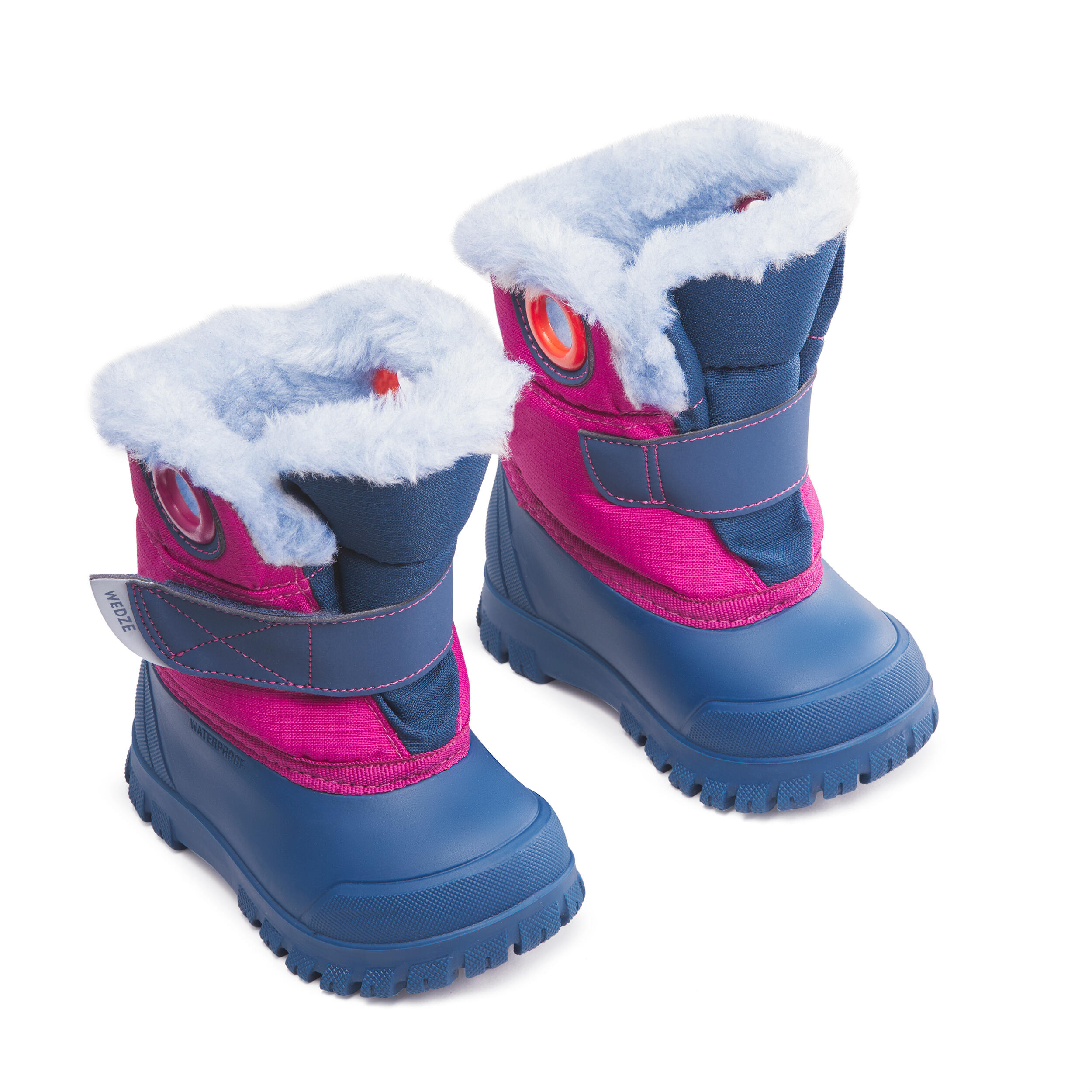 Baby snow boots, baby après-ski boots - XWARM blue and purple 2/8