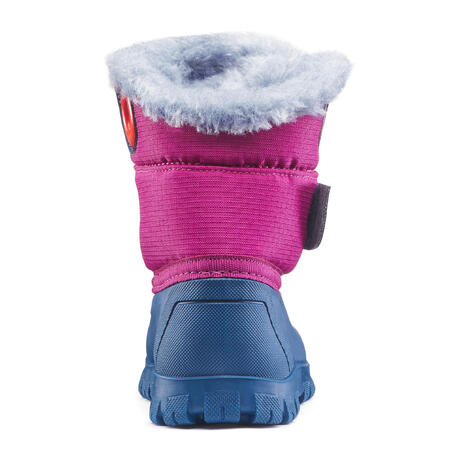 Baby snow boots, baby après-ski boots - XWARM blue and purple