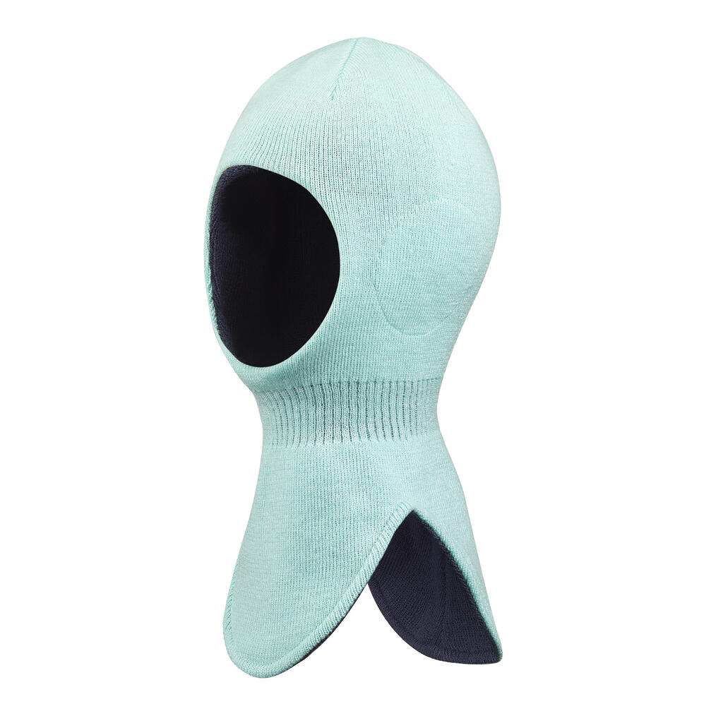 Babies' Ski/Sledge Balaclava - Warm Reverse Green Blue