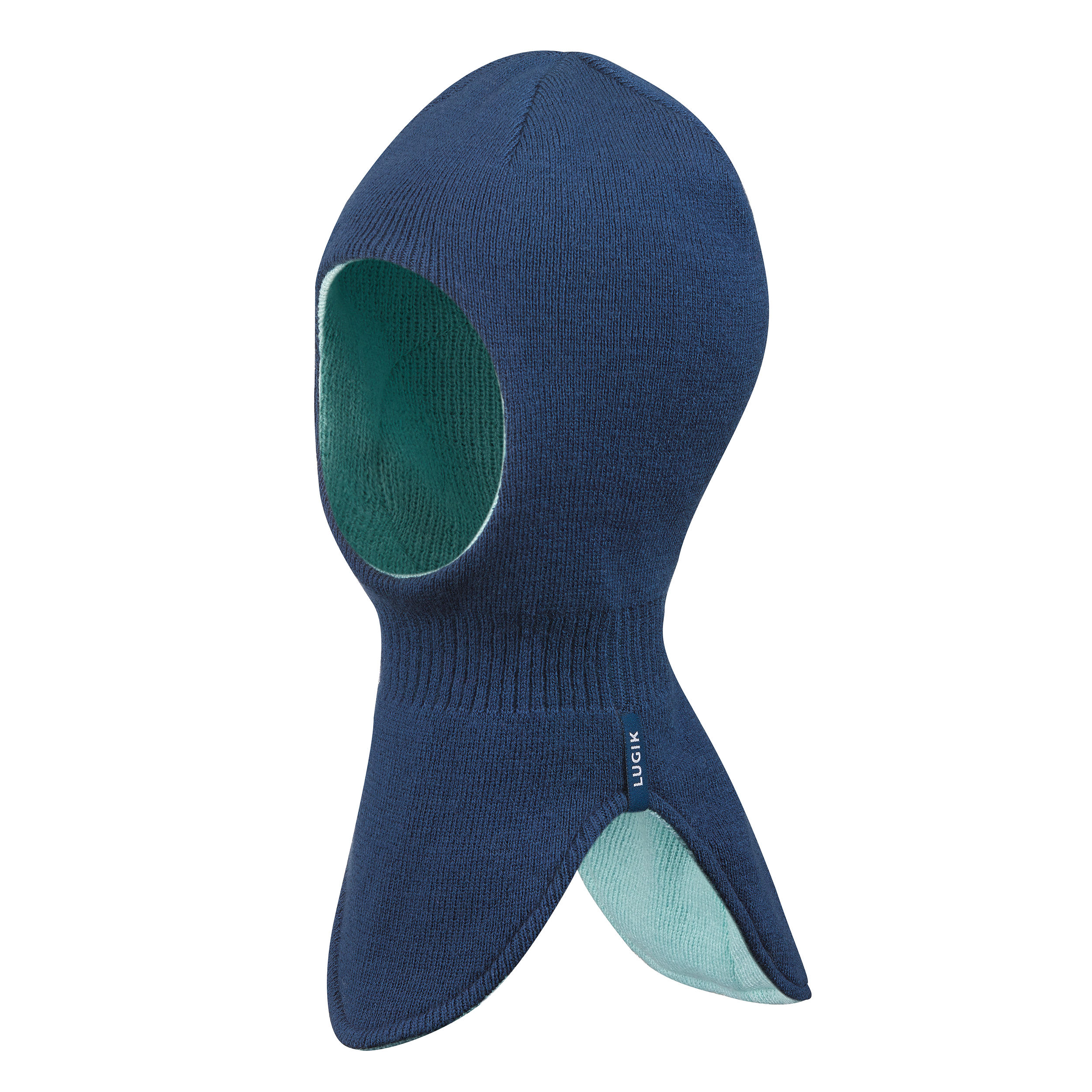 Kids’ Ski/Sledding Reversible Balaclava - Blue/Green - WEDZE