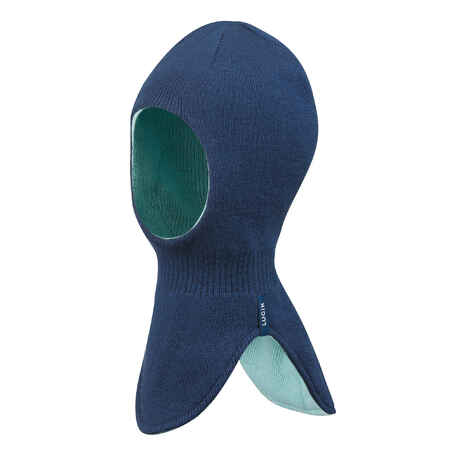 Unterhelmmütze Sturmhaube Baby - Warm Reverse grün/blau