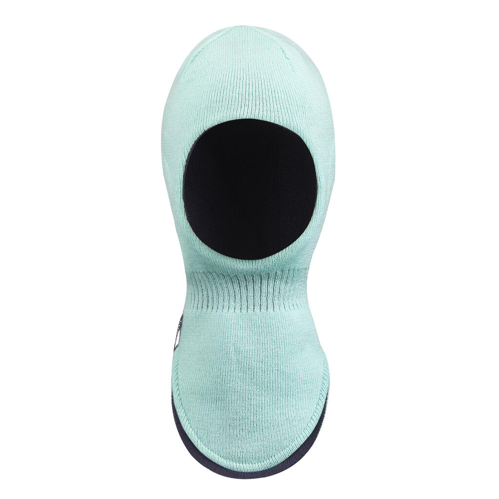 Babies' Ski/Sledge Balaclava - Warm Reverse Green Blue