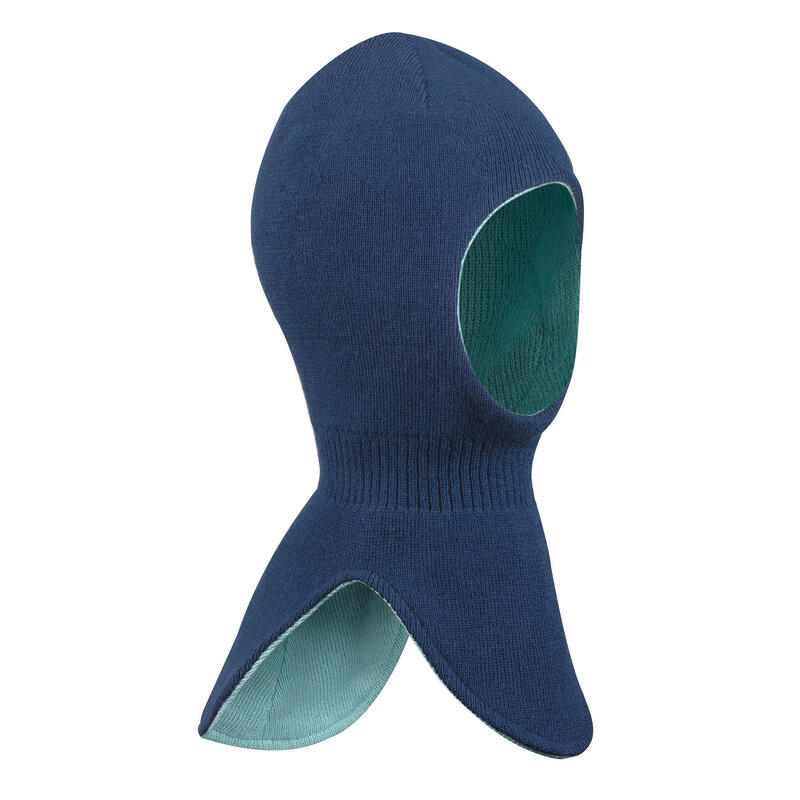 Babies' Ski/Sledge Balaclava - Warm Reverse Green Blue