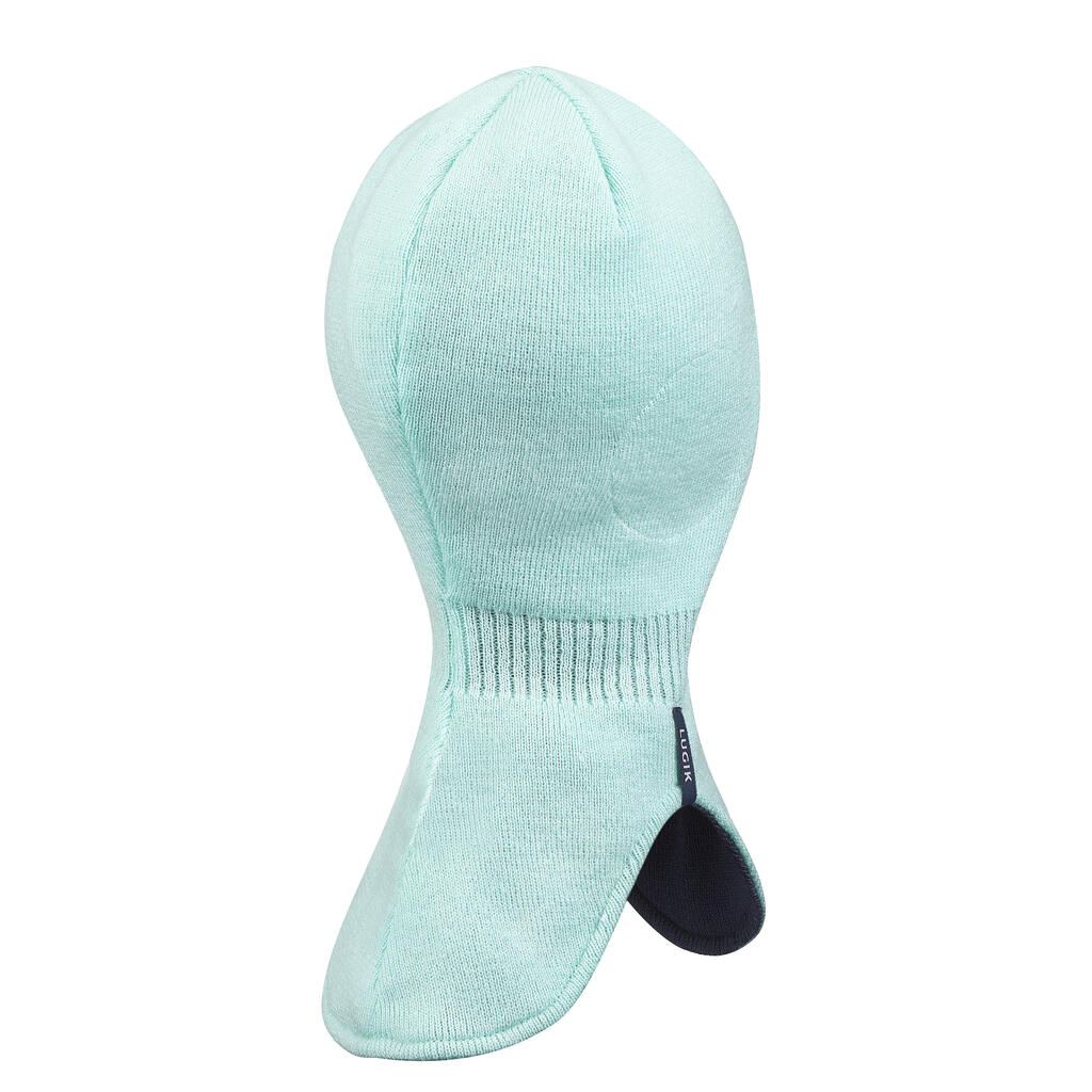 Babies' Ski/Sledge Balaclava - Warm Reverse Green Blue