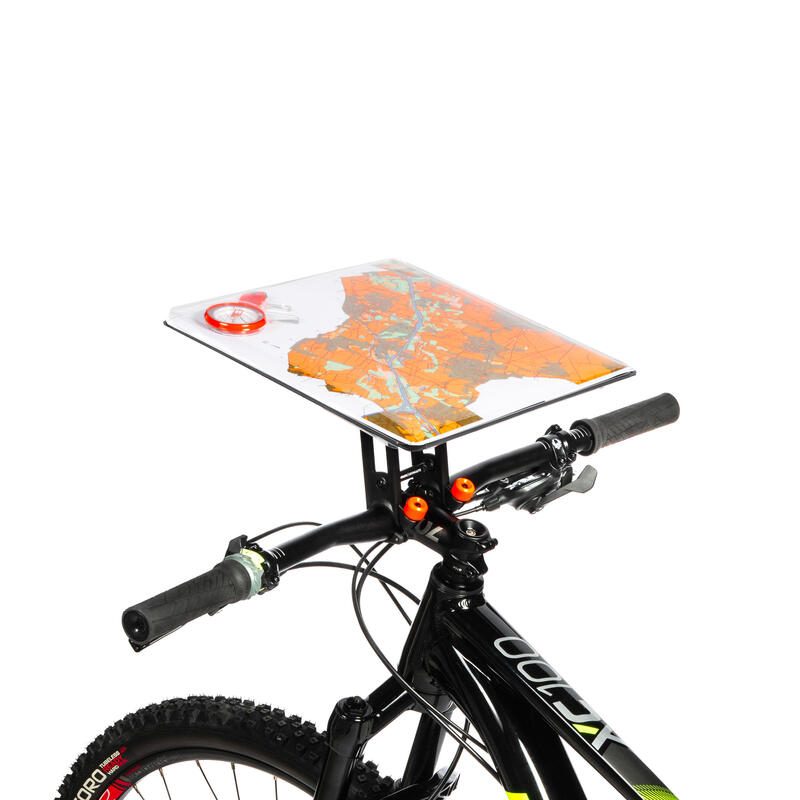 Richtbare kaarthouder voor mountainbike voor oriëntatielopen en multisport-raids