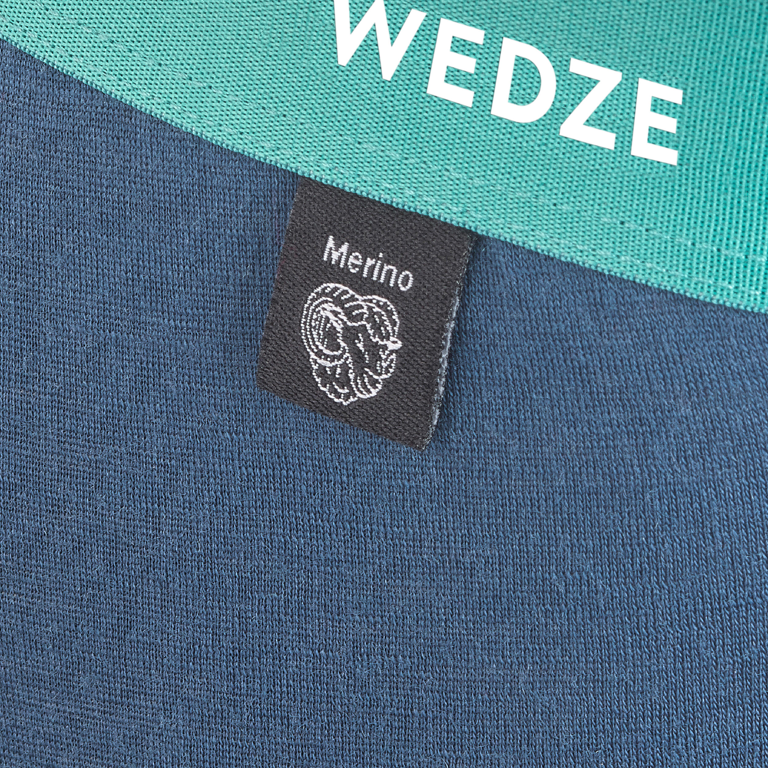 Kids' Merino Wool Base Layer Bottoms - 900 Blue - WEDZE
