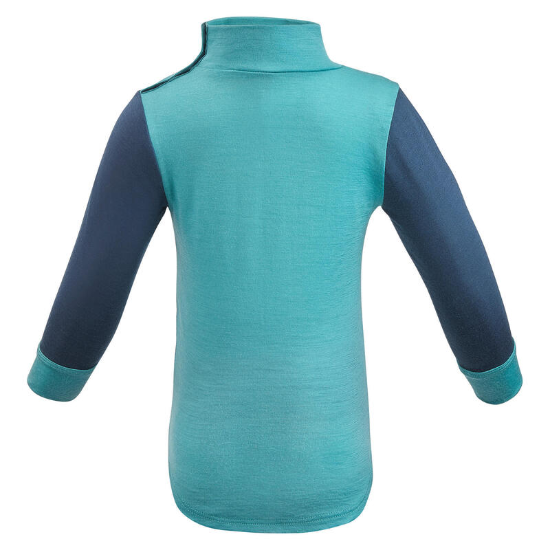 Merino thermoshirt voor peuters MERIWARM turquoise