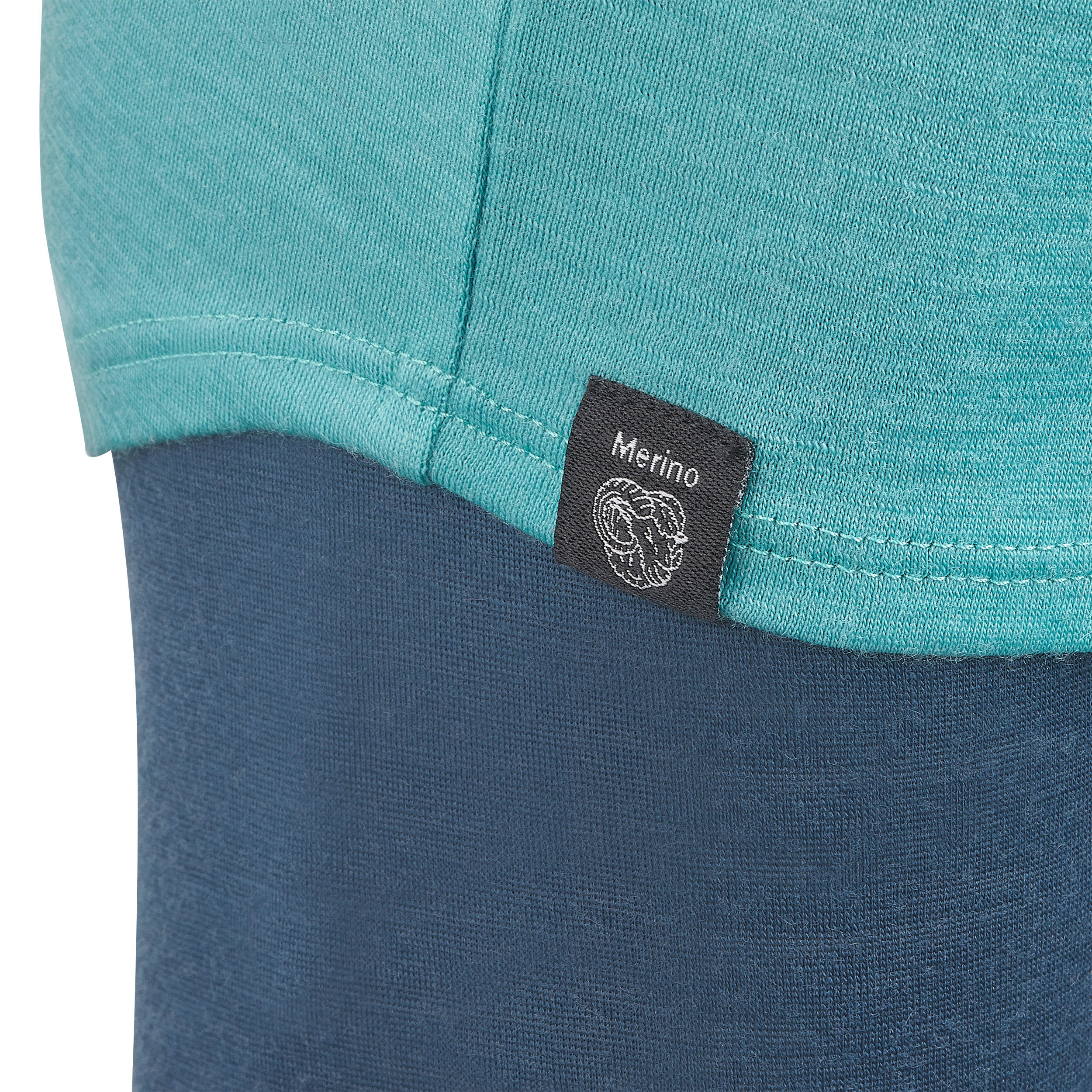 Baby ski base layer top, undershirt merino wool MERIWARM turquoise 7/12