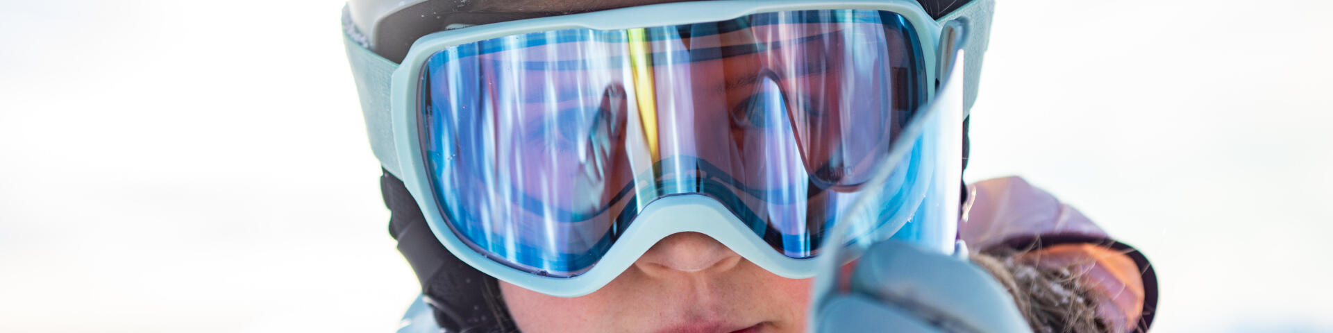 woman wearing ski goggles