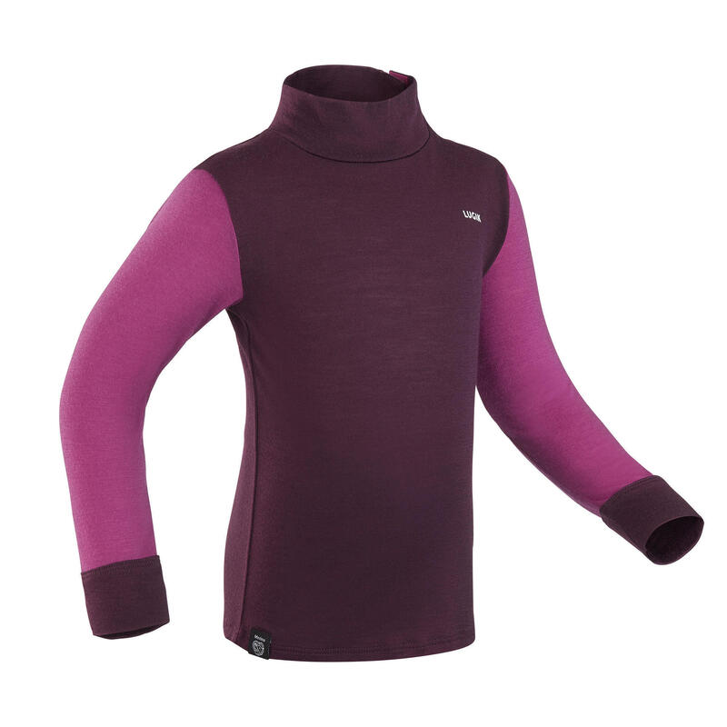 Sous Vetement Haut Laine Merinos Ski Bebe Sous Pull Ski Bebe Meriwarm Lugik Decathlon