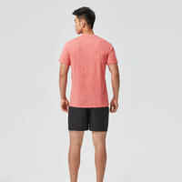 Men's Crew Neck Breathable Essential Fitness T-Shirt - Light Red Marl