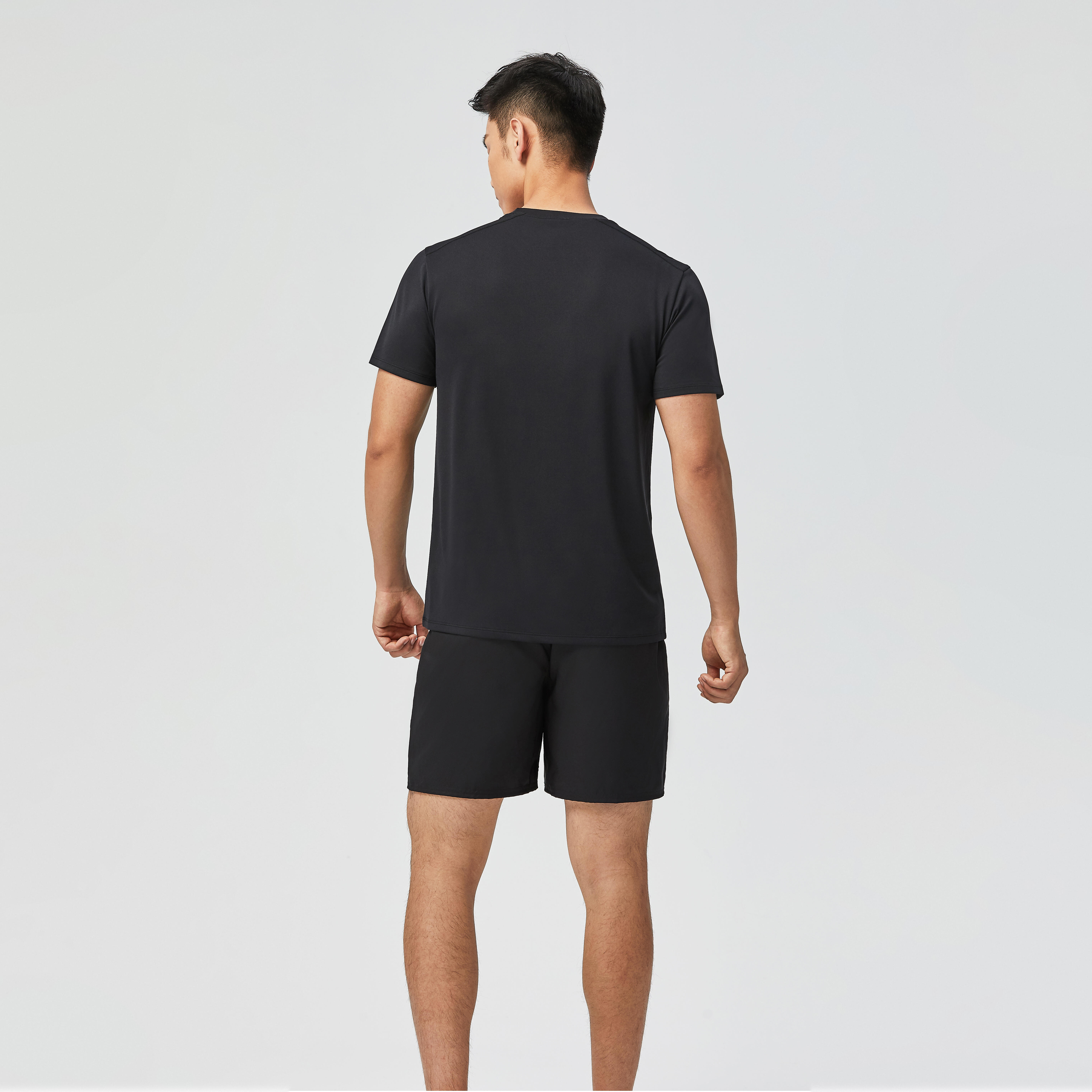 Men's Breathable Essential Fitness Crew Neck T-shirt - Black