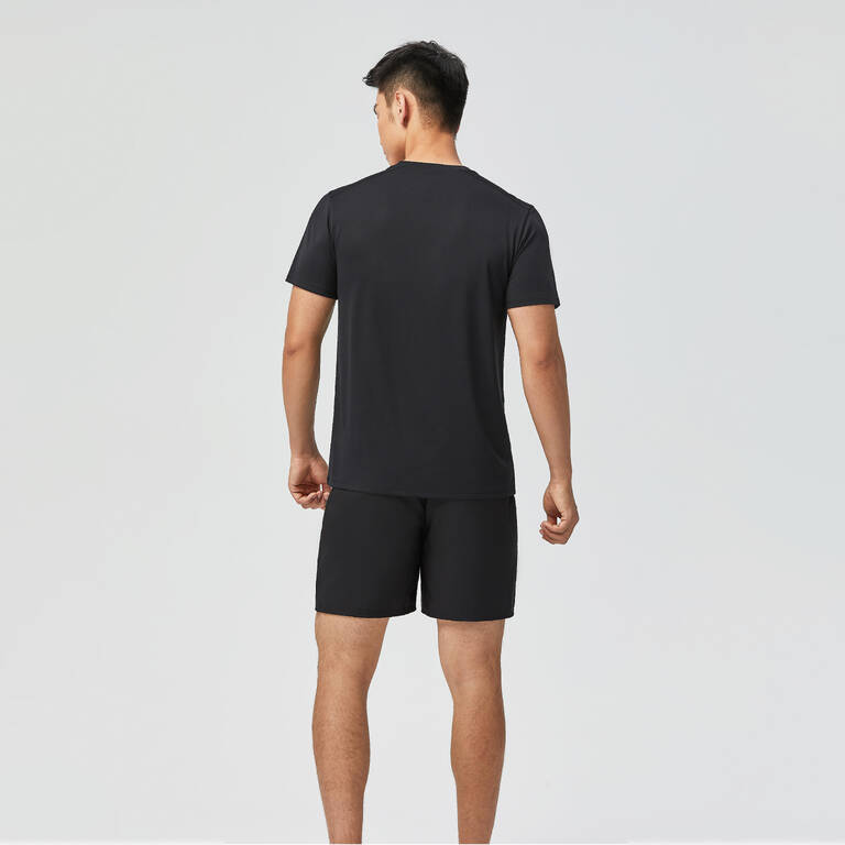 Men's Breathable Essential Fitness Crew Neck T-shirt - Black