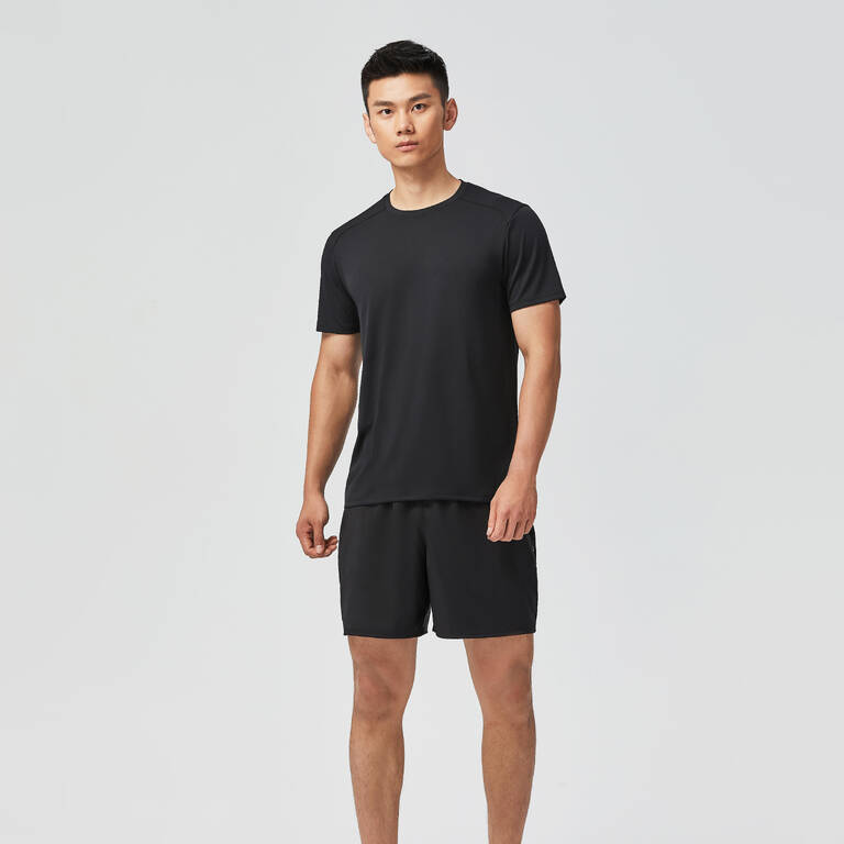 Men's Breathable Essential Fitness Crew Neck T-shirt - Black