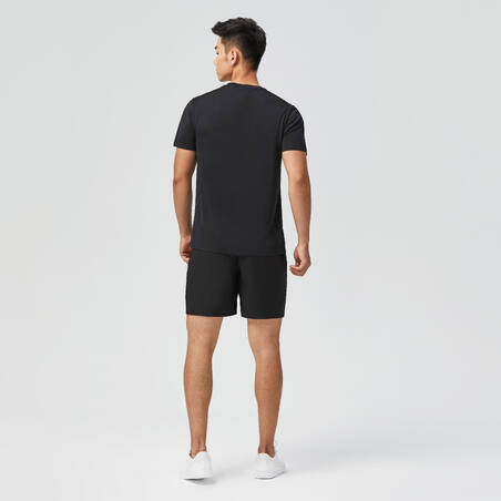 Men's Breathable Essential Fitness Crew Neck T-shirt - Black