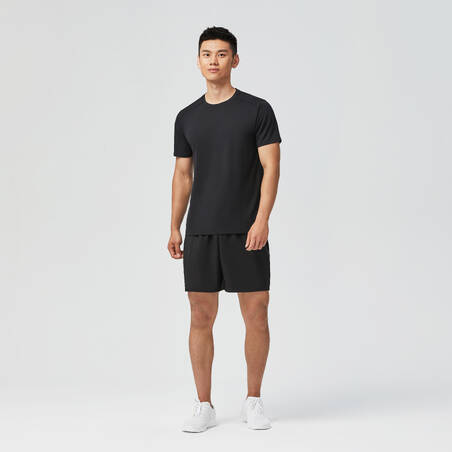 Men's Breathable Essential Fitness Crew Neck T-shirt - Black