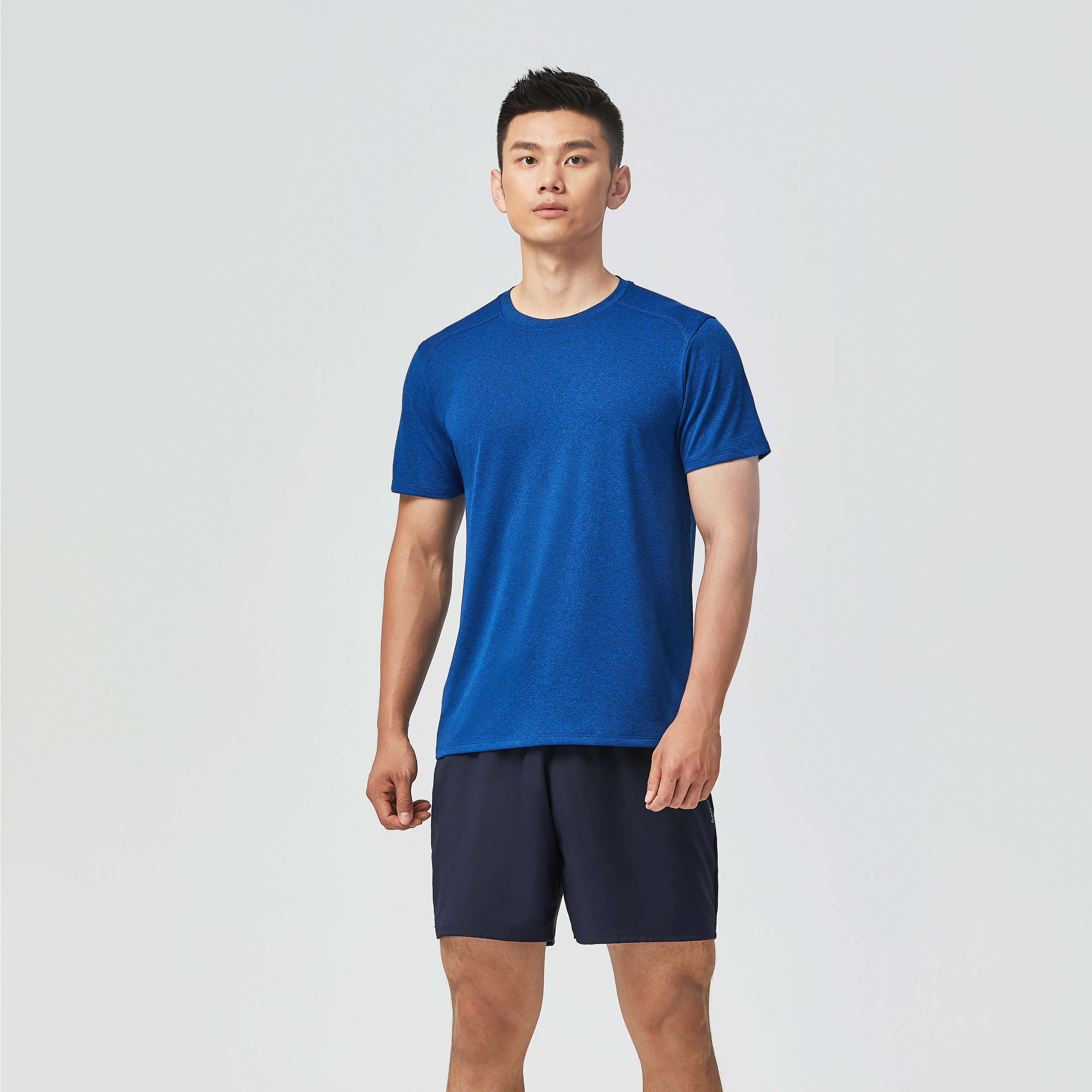 

Technical Fitness T-Shirt - Solid Blue -  By DOMYOS | Decathlon